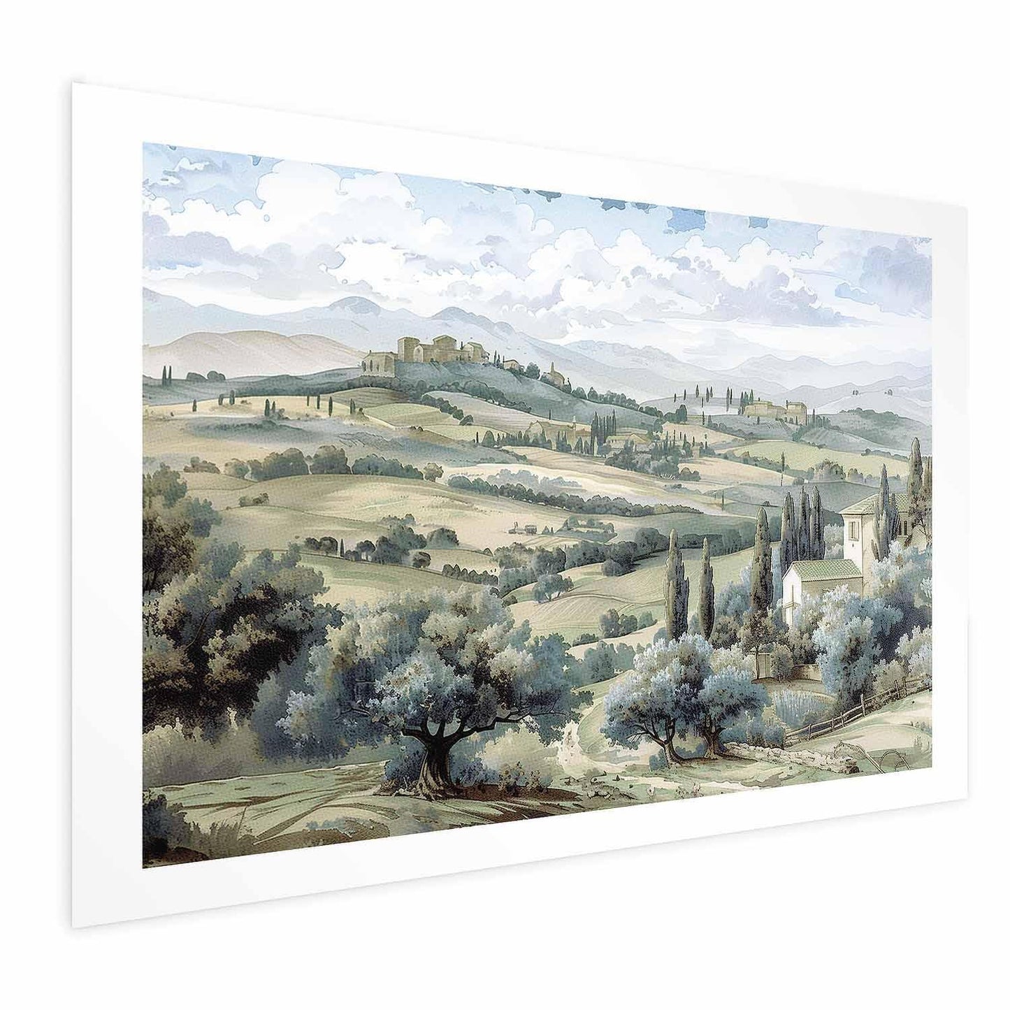 Poster - Landscape with Sunny Green Fields Artgeist