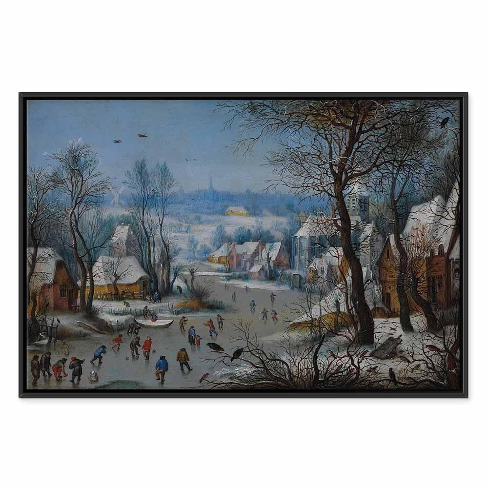 Leinwandbild - Pieter Brueghel the Younger – Winter Landscape with a Bird Trap