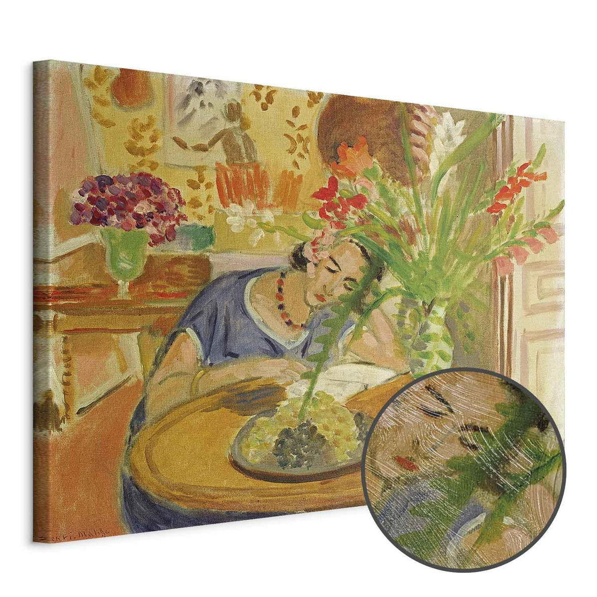 Leinwandbild - Henri Matisse – Woman with Gladioli