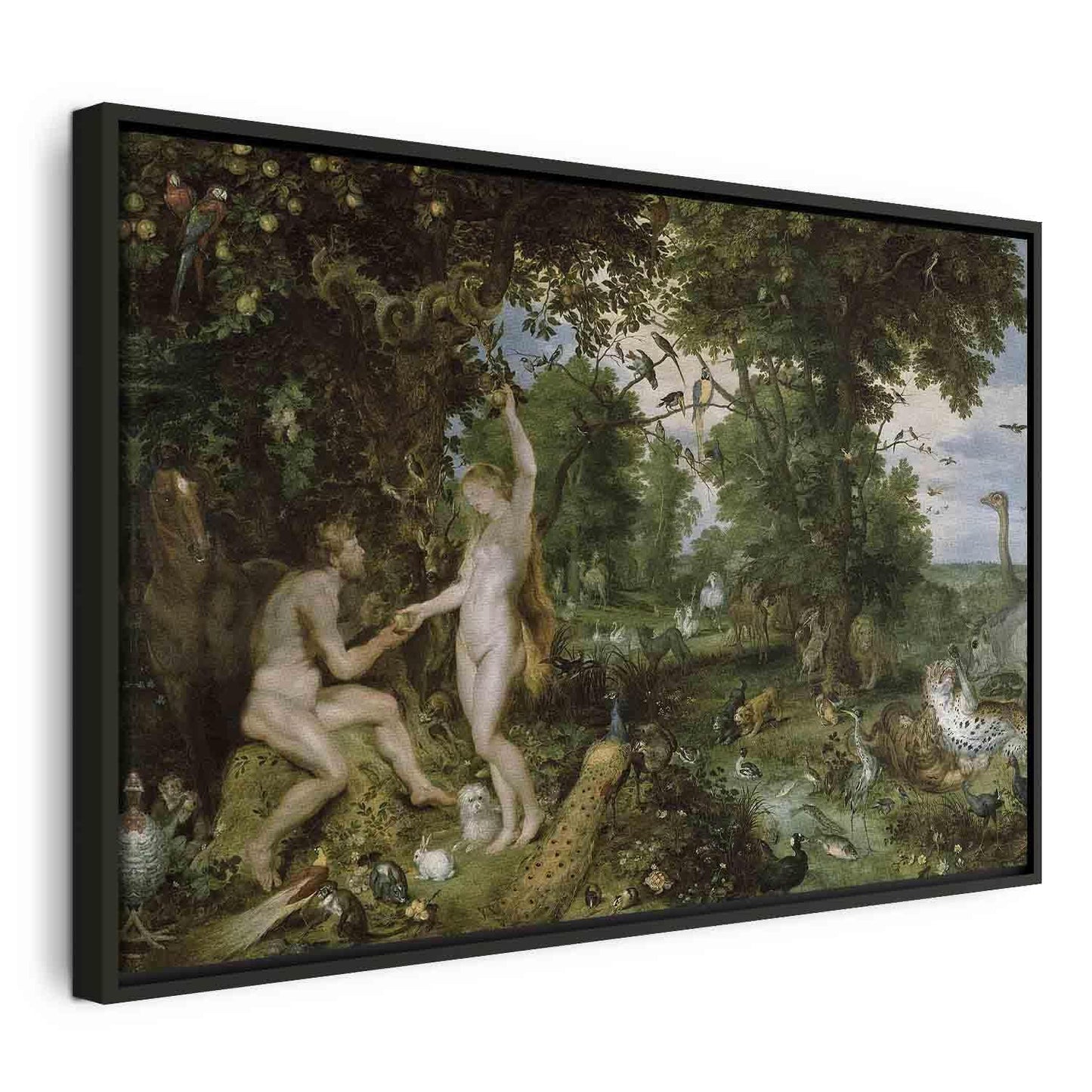 Leinwandbild - The Garden of Eden with the Fall of Man (Peter Paul Rubens) Artgeist