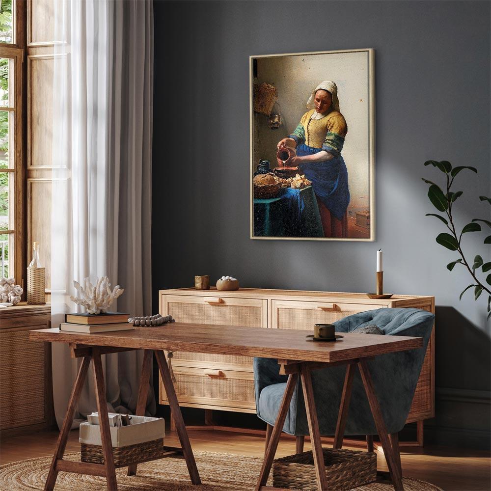 Leinwandbild - Jan Vermeer – The Milkmaid