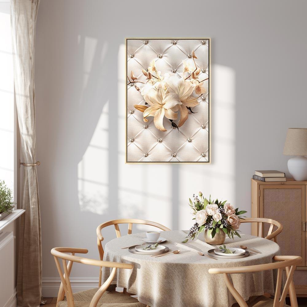 Leinwandbild - Diamond Lilies (1 Part) Vertical