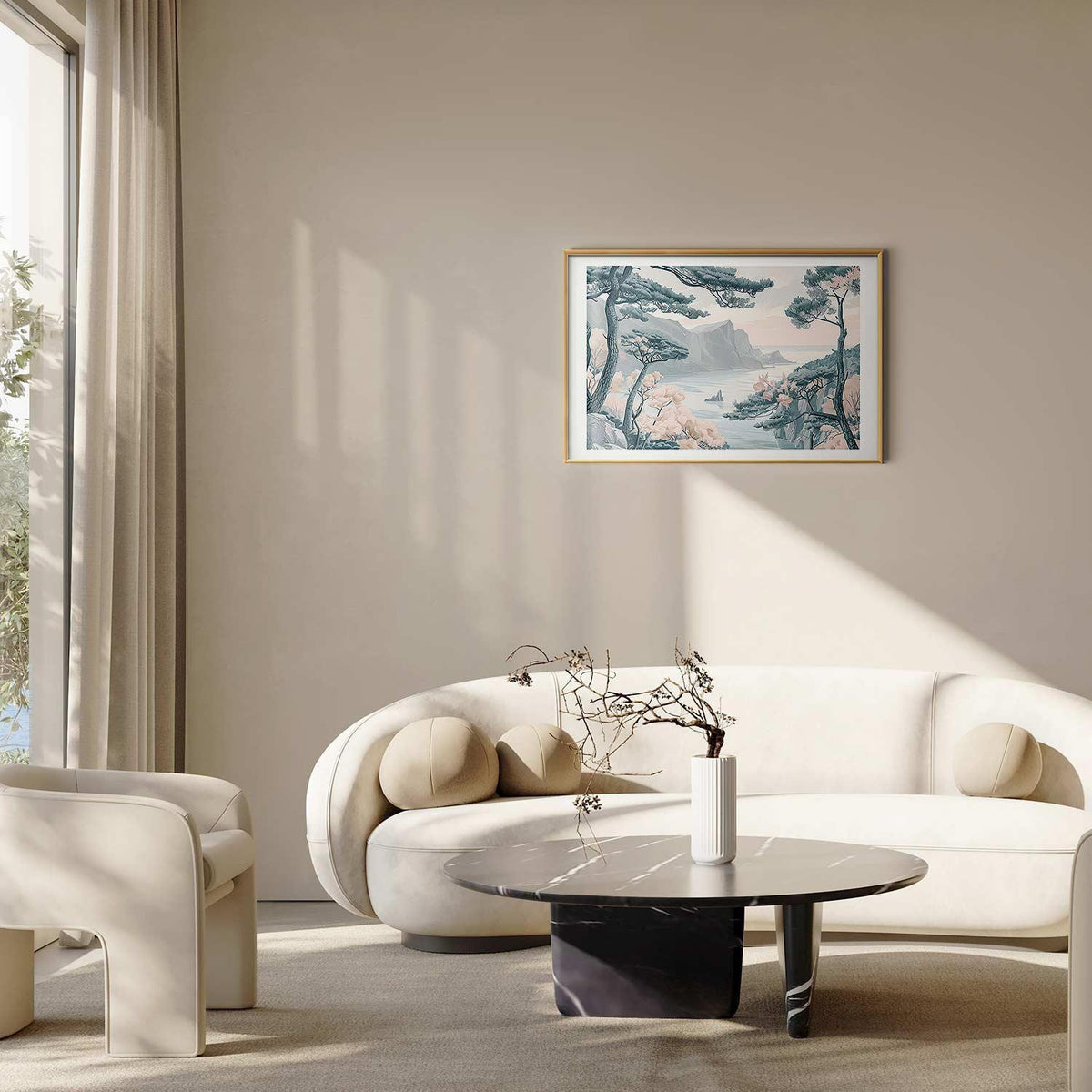 Poster - Blue Coast in Delicate Colors
