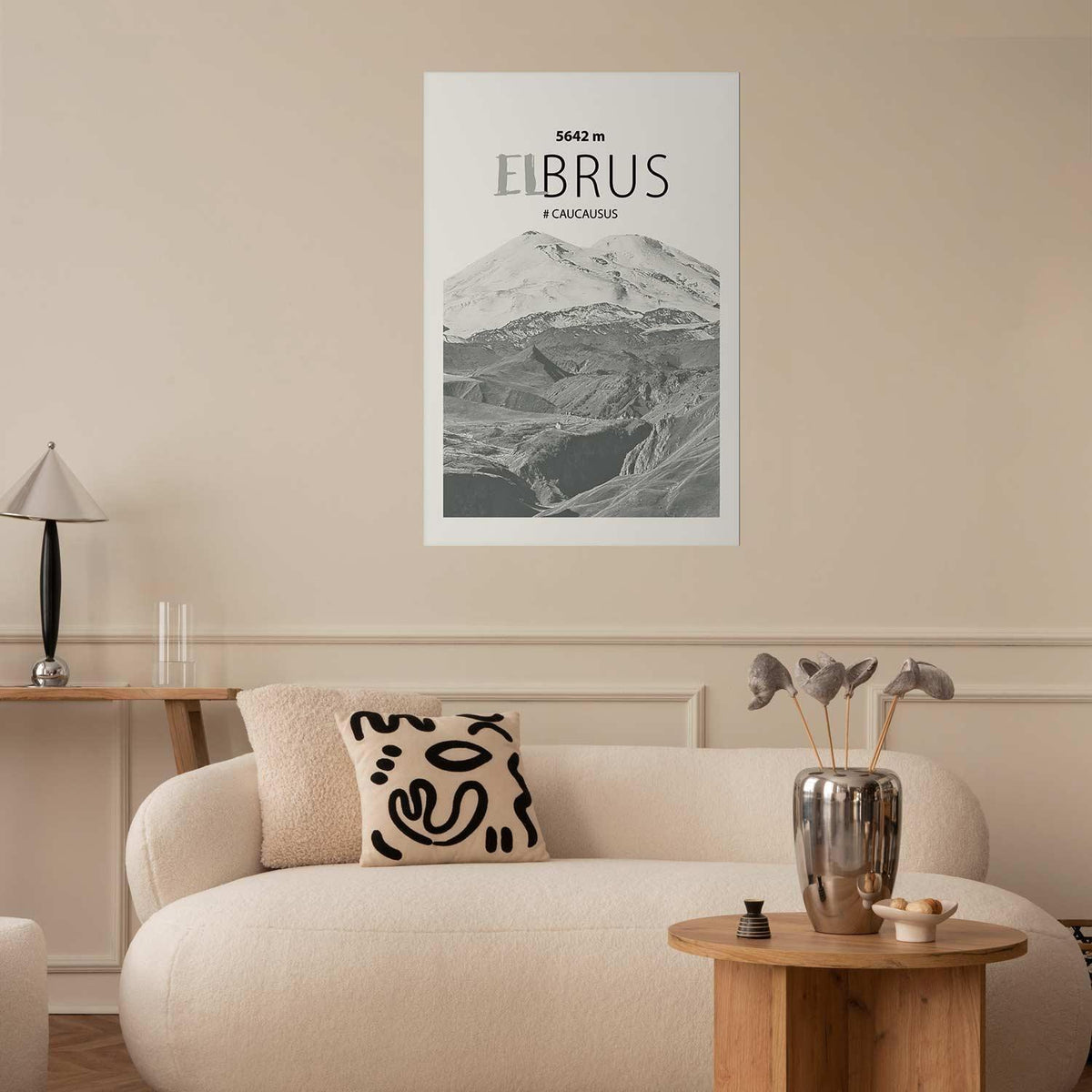 Poster - Majestic mountain peak Elbrus mountain crown mountain landscape