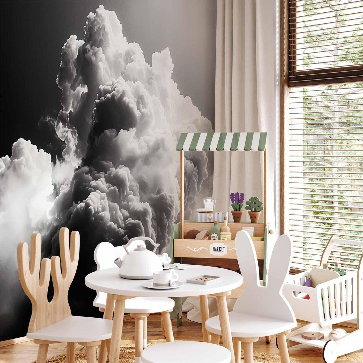 Fototapete - Clouds Like from Dreams: Let the Sun Illuminate Your Day – A Visual Feast