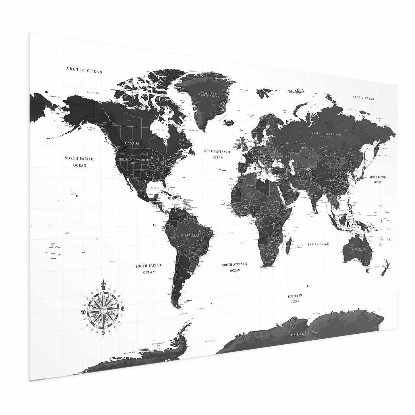 Poster - Monochromatic Map Artgeist