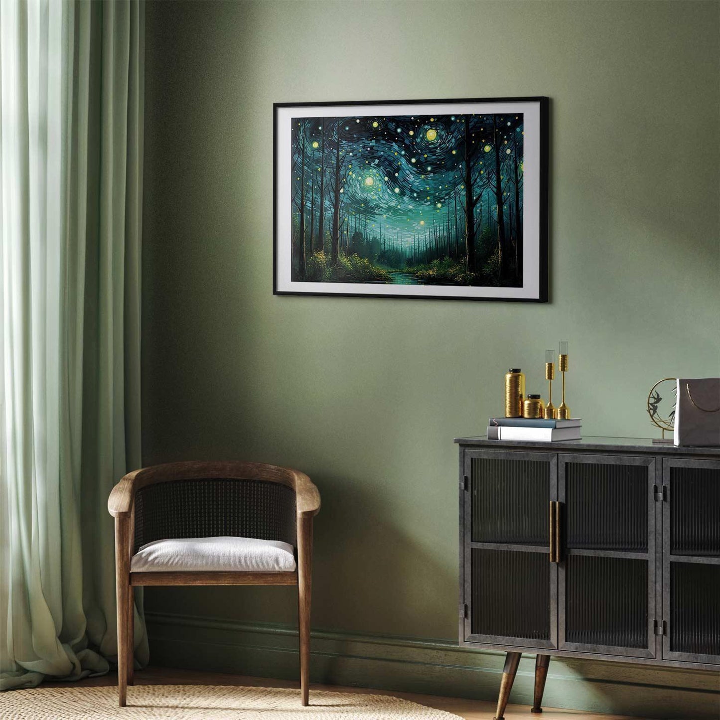 Poster - Starry night - a contemporary version of Van Gogh's night sky