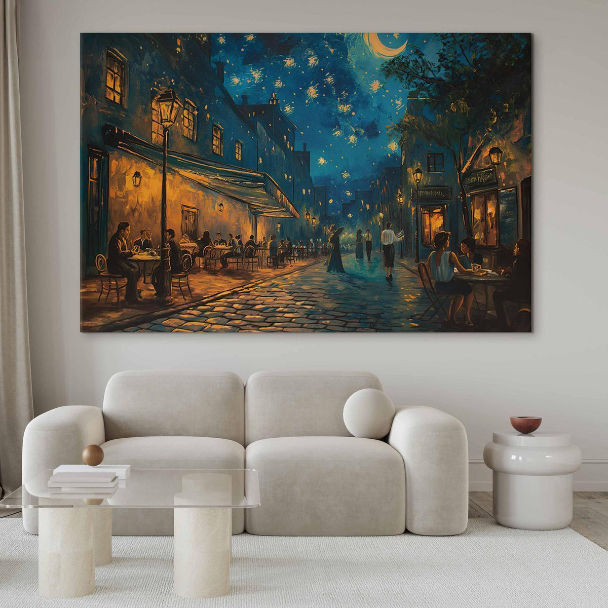 Wandbild XXL - Paris street - painting inspired by the style of Vincent van Gogh