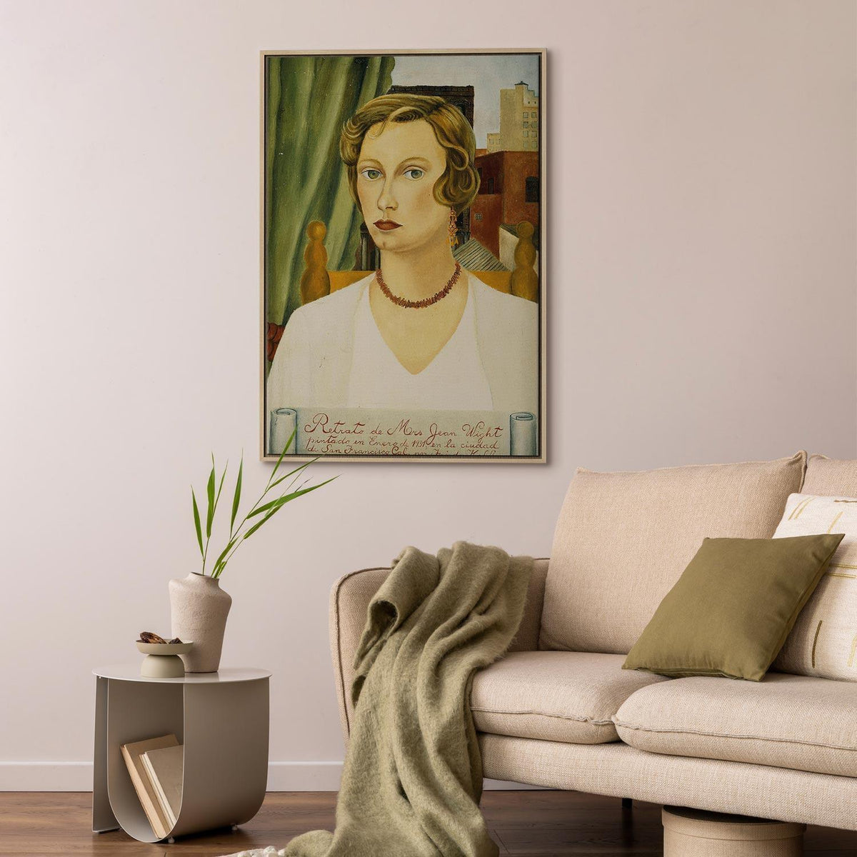 Leinwandbild - Frida Kahlo – Portrait of Mrs Jean Wight