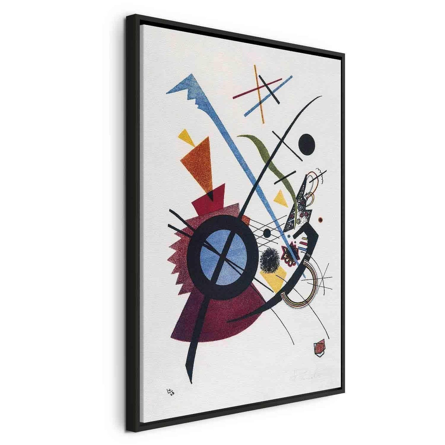 Leinwandbild - Primary Colors - Kandinsky’s Geometric Abstraction (Wassily Kandinsky) Artgeist
