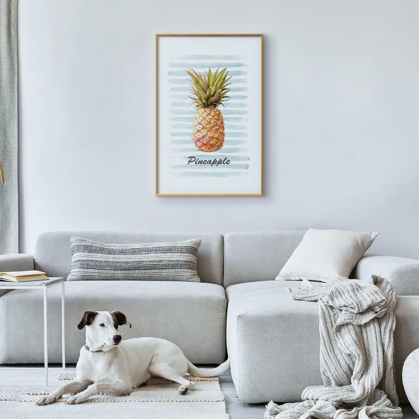 Poster - Pineapple and Stripes Artgeist