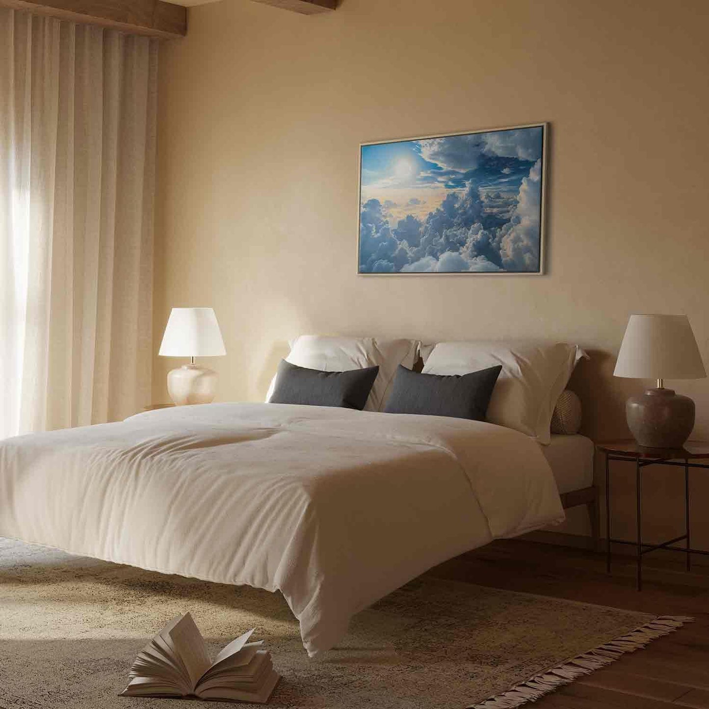Leinwandbild - Symphony of Light: Sun and Clouds Collaborating on a Beautiful Sky Artgeist