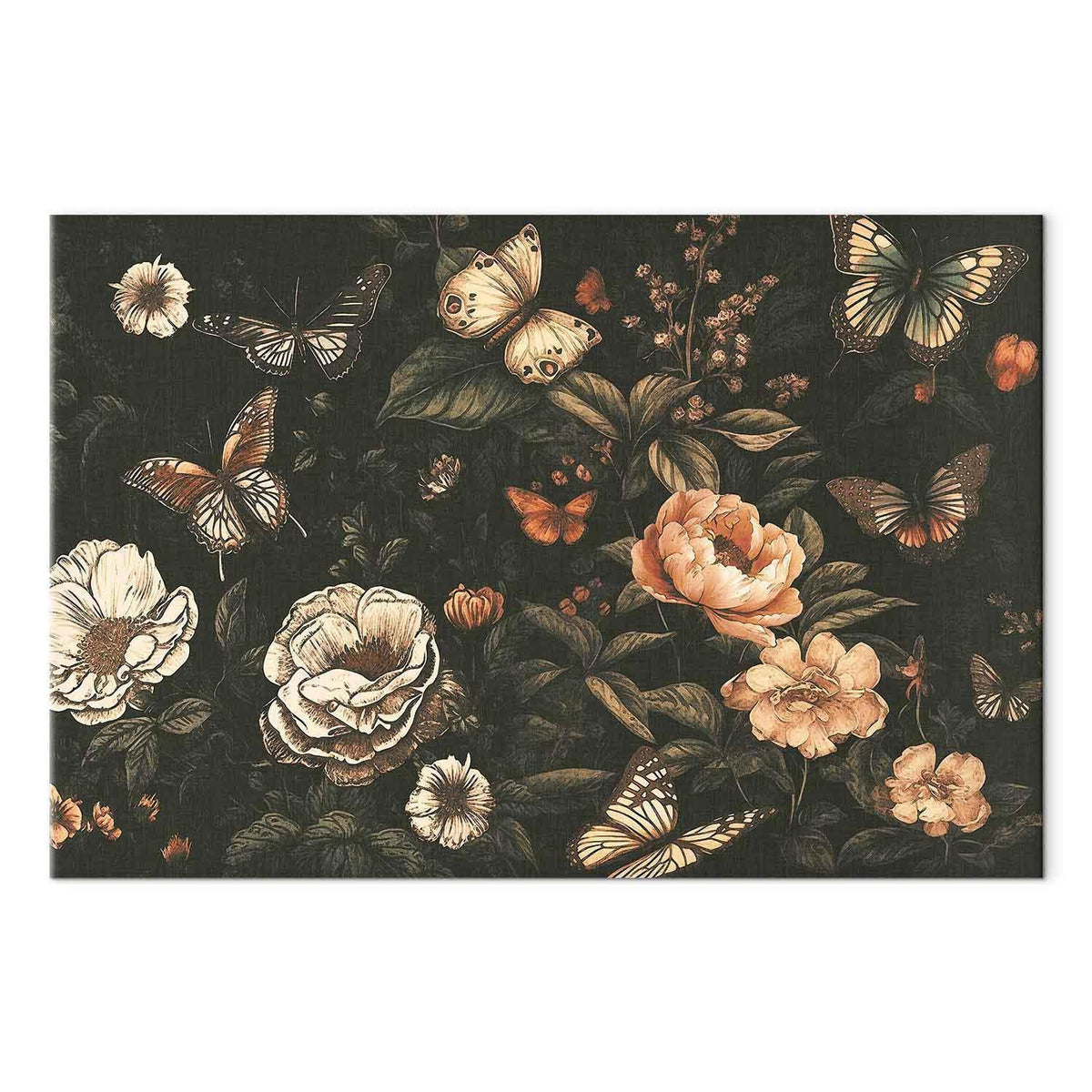 Leinwandbild Rustikaler Garten – Vintage Blumenarrangement