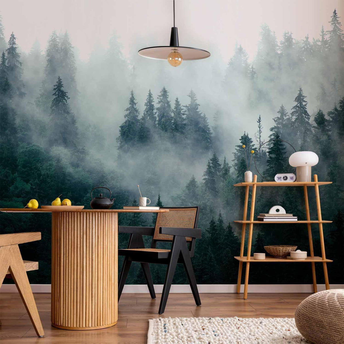 Fototapete - Mountain Forest (Dark Green)