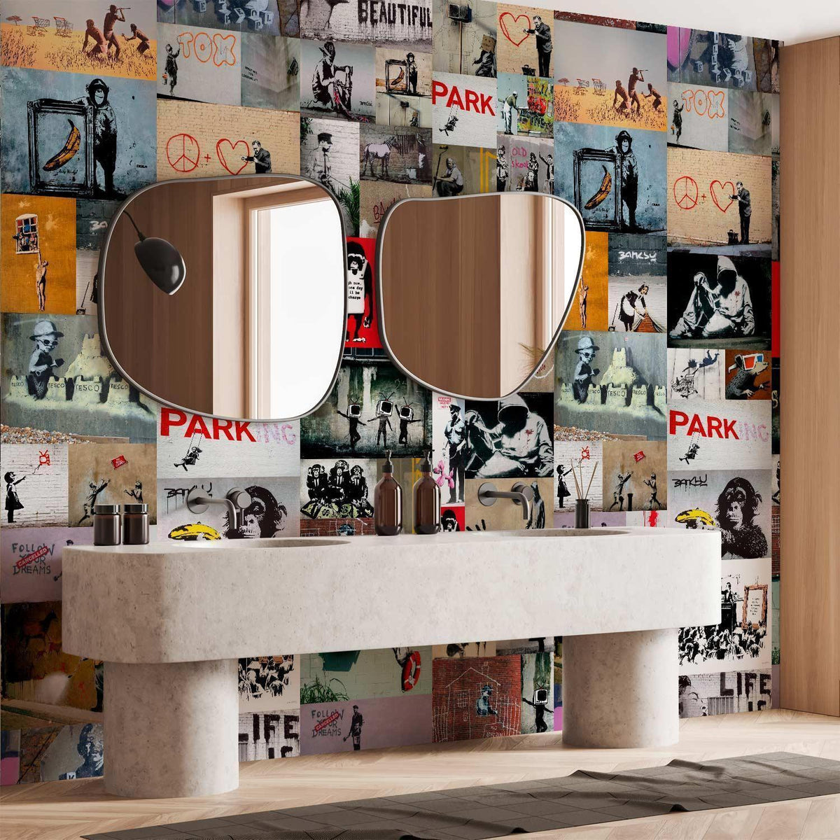 Tapete - Banksy - a collage