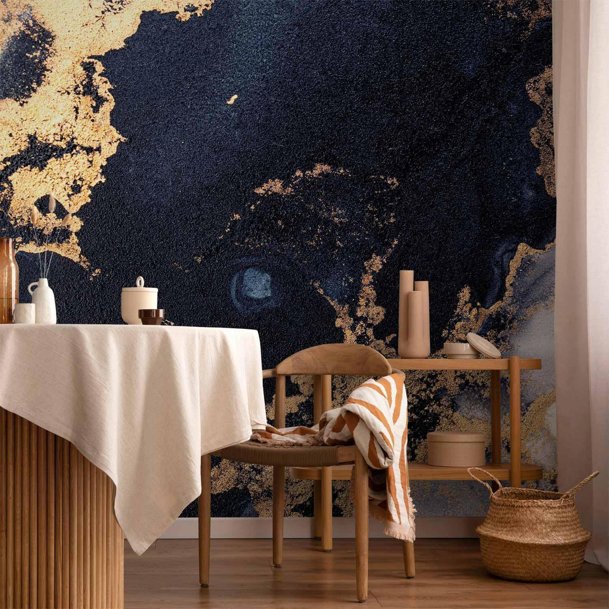 Fototapete - Marble and Garnet - Abstract Textured Pattern Inspired by a Starry Sky
