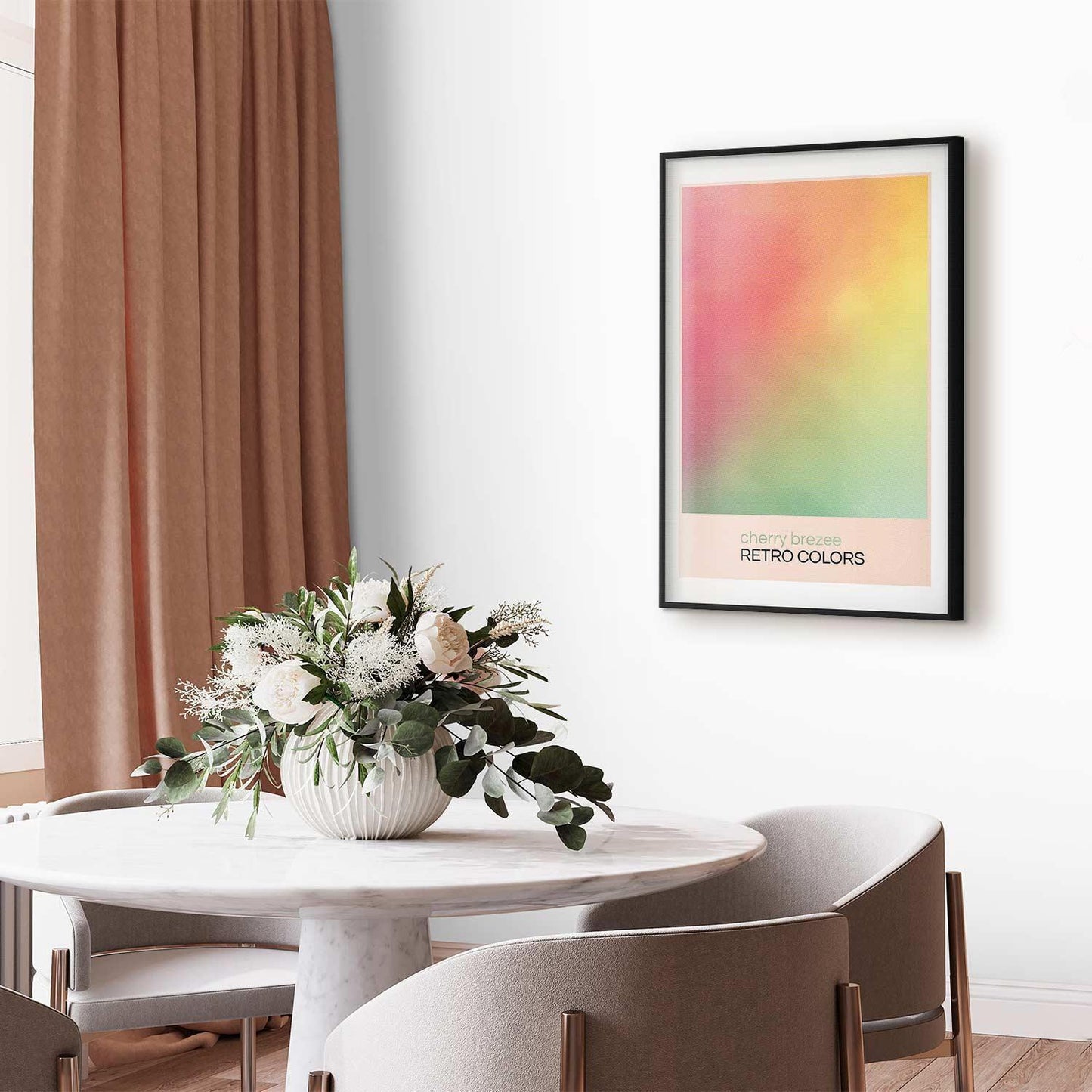 Poster - Cherry Breeze - Pastel Gradient in Soft, Retro Colors Artgeist
