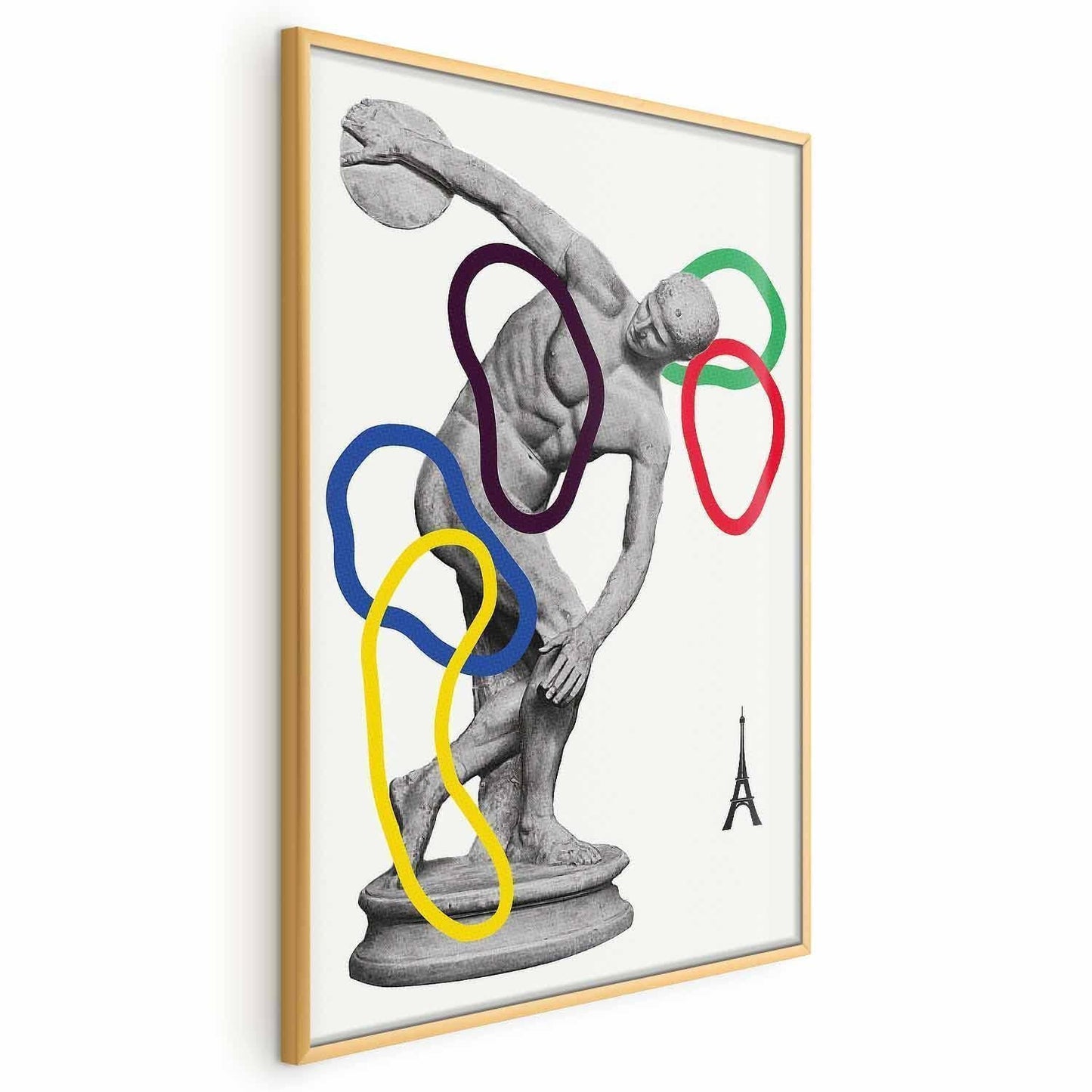 Poster - Collage Graphic - Discus Thrower - Sculpture Artgeist
