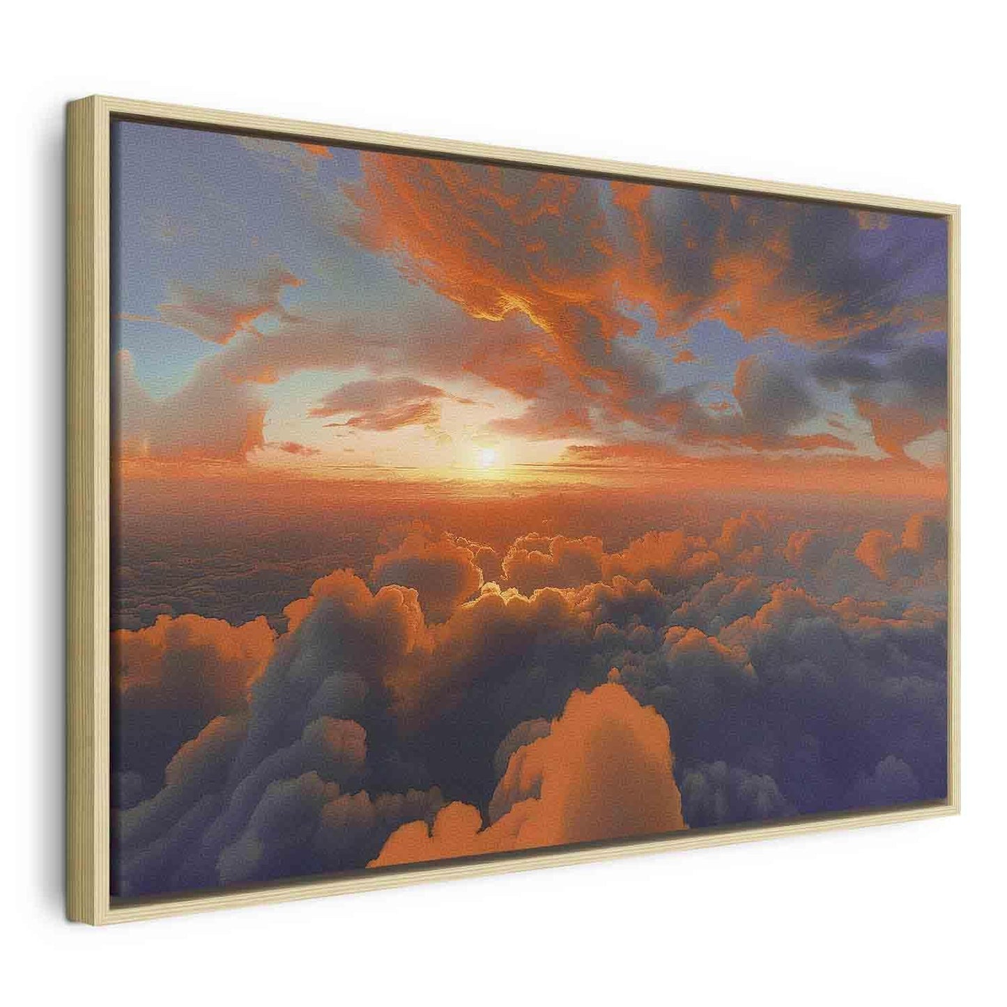 Leinwandbild - When Dawn Tickles the Clouds: A Spectacle of Colors on the Morning Sky Artgeist