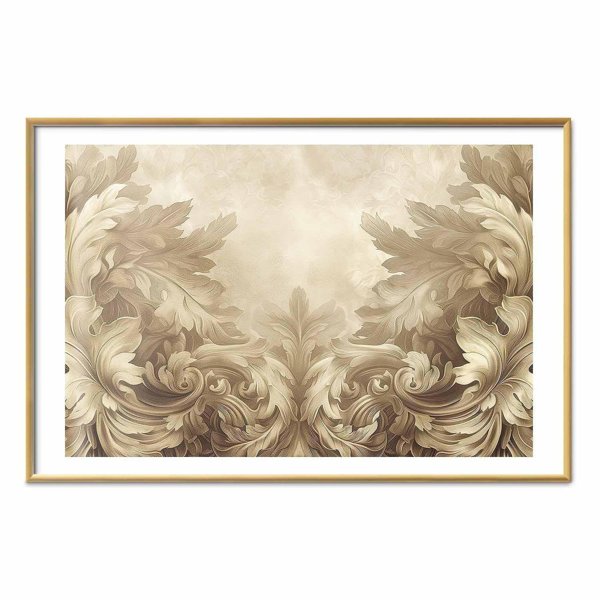 Poster - Carved Ornaments in Sepia Shades