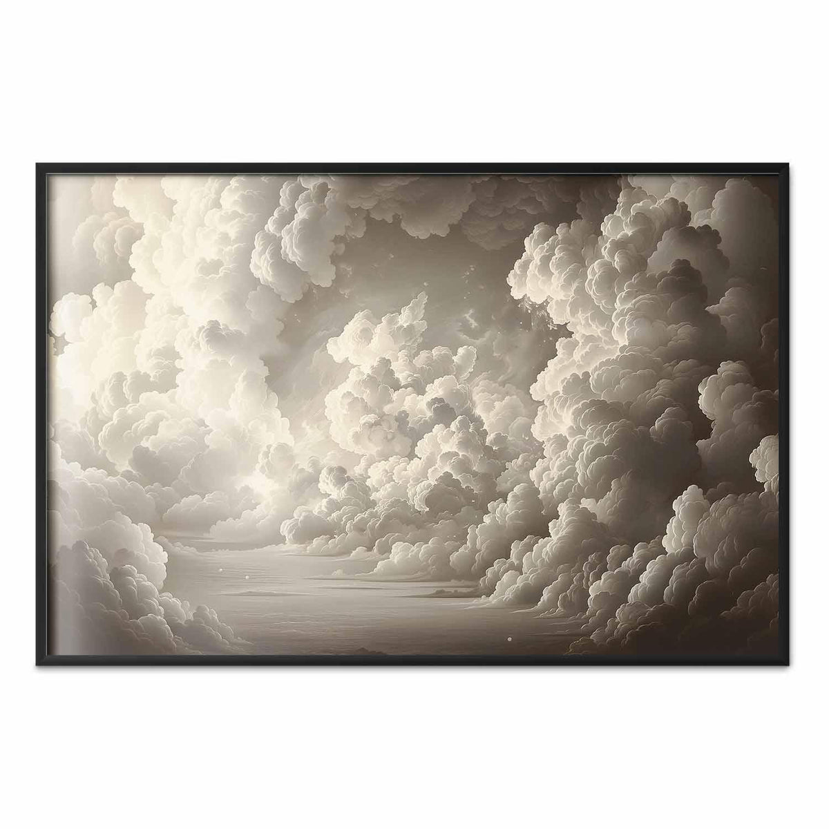 Poster - Whisper of Illuminated Clouds: Soft Light Play in the Sky Theater