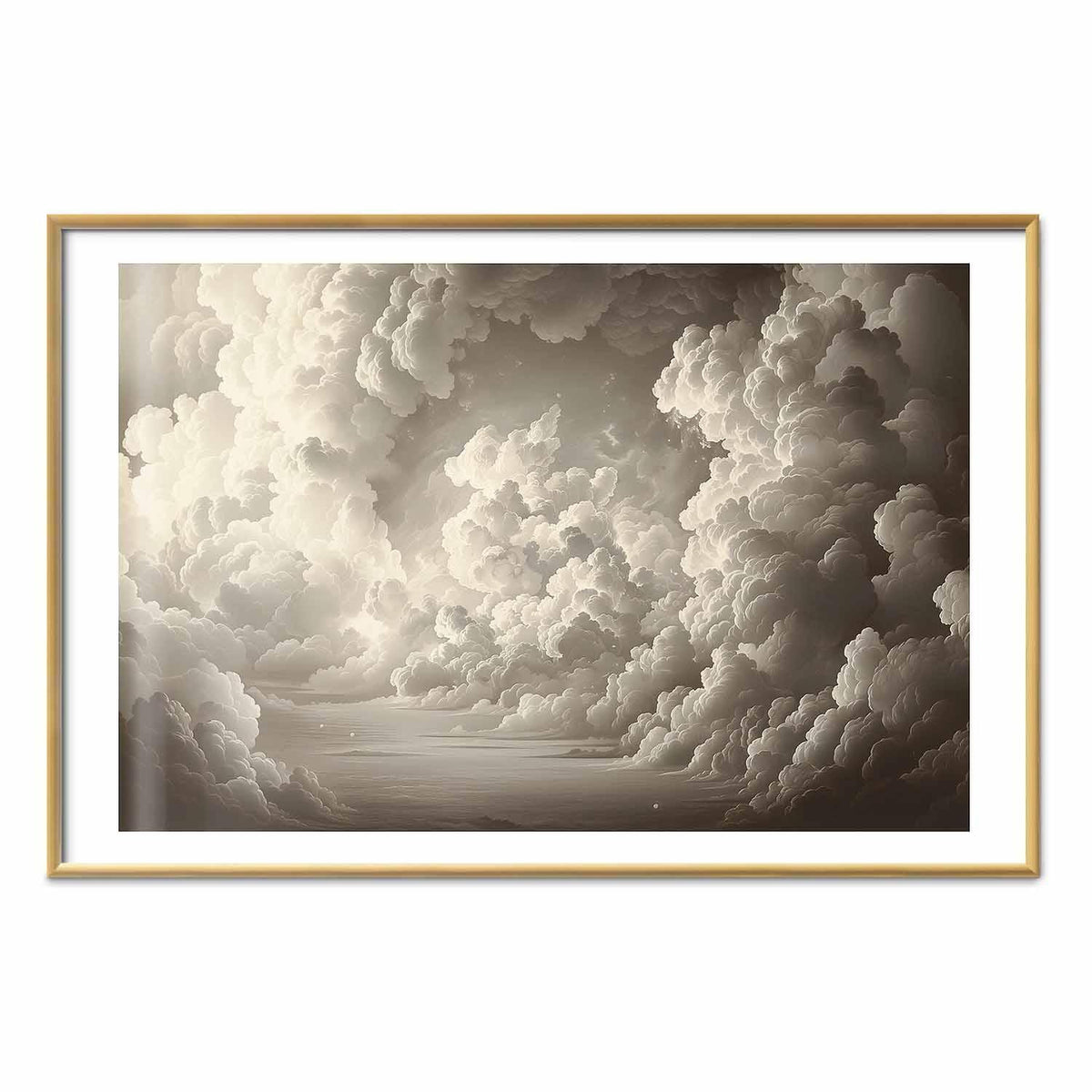 Poster - Whisper of Illuminated Clouds: Soft Light Play in the Sky Theater