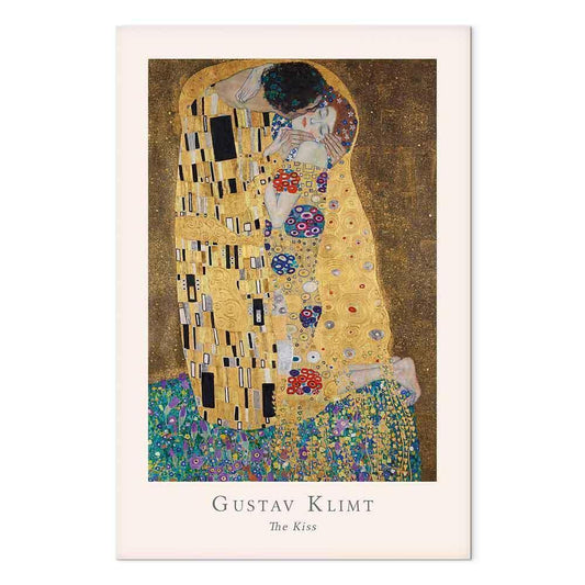 Leinwandbild - Gustav Klimt - The Kiss (1 Part) Vertical