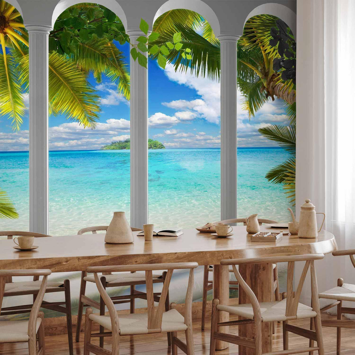 Fototapete - Sea behind Columns
