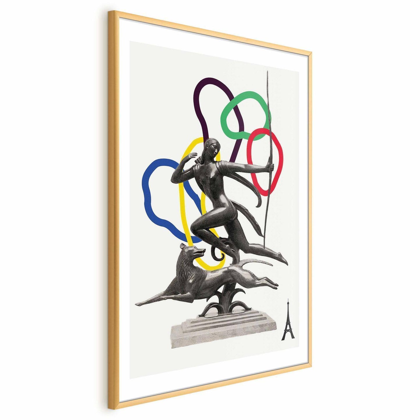 Poster - Collage Graphic - Woman Shooting a Bow Artgeist