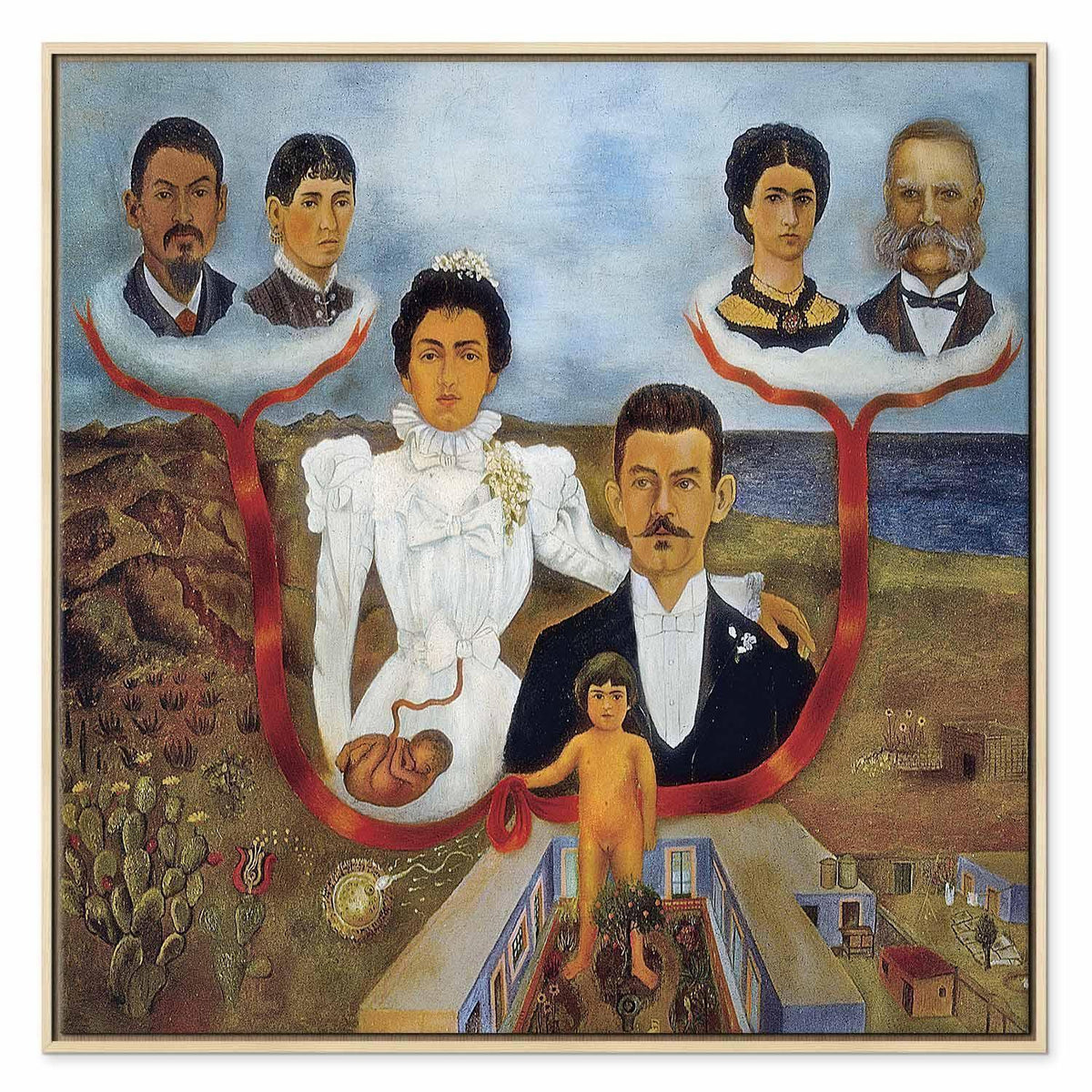 Leinwandbild - Frida Kahlo – My Grandparents, My Parents and I