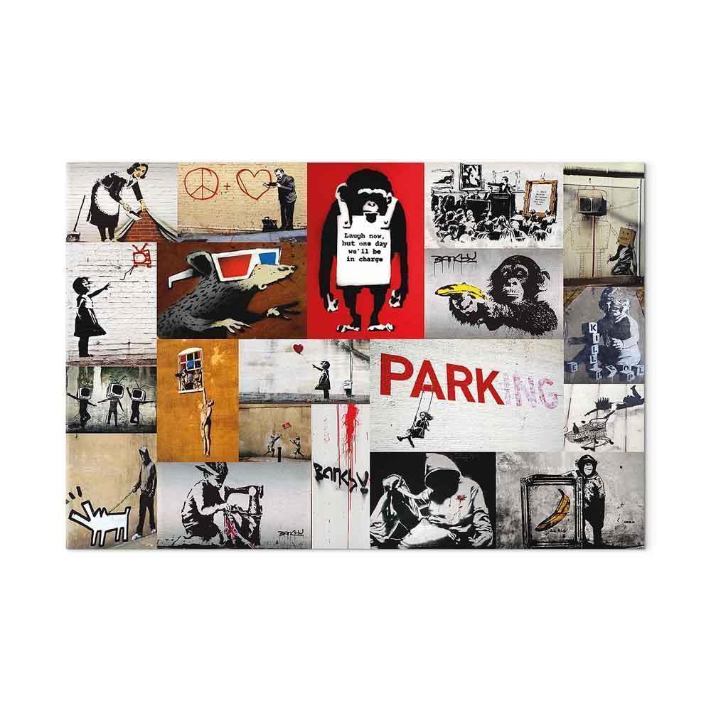 Leinwandbild - Banksy - collage