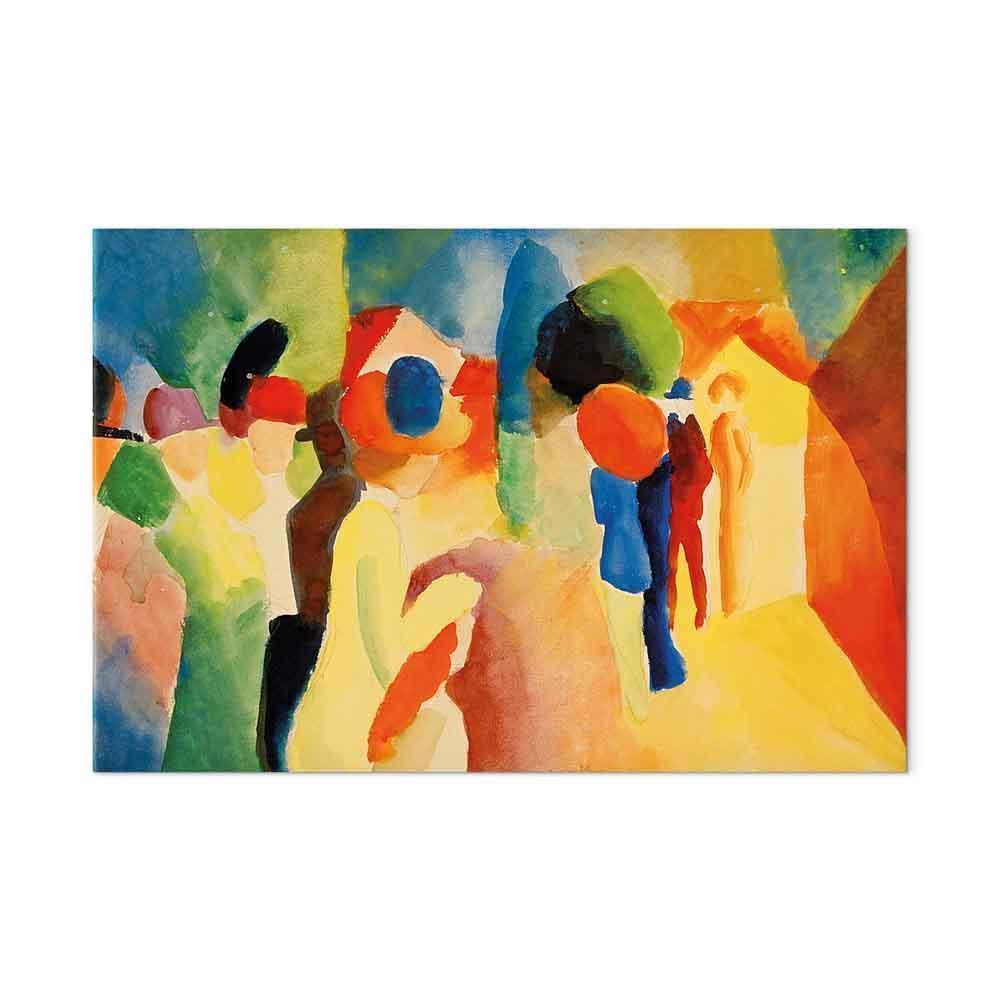 Leinwandbild - August Macke – With a Yellow Jacket