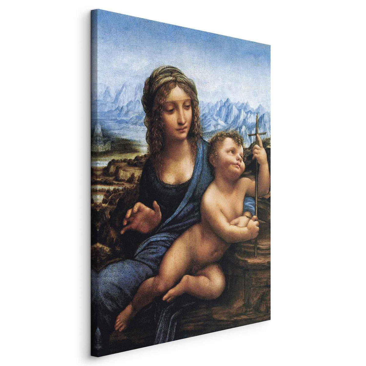 Leinwandbild - Leonardo da Vinci – Madonna With a Distaff