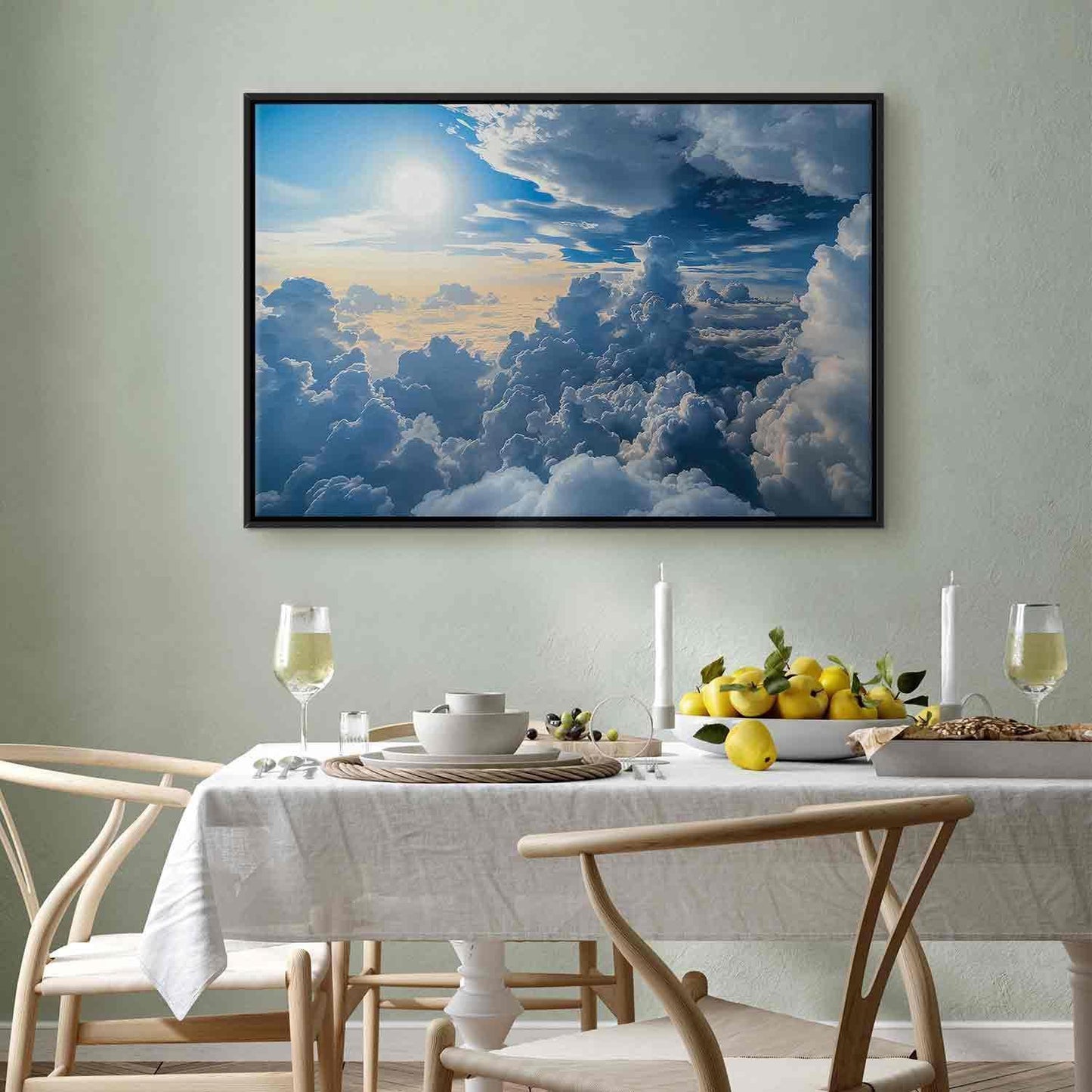 Leinwandbild - Symphony of Light: Sun and Clouds Collaborating on a Beautiful Sky Artgeist