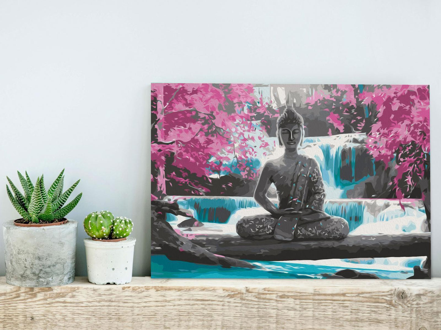 Malen nach Zahlen - Buddha and Waterfall