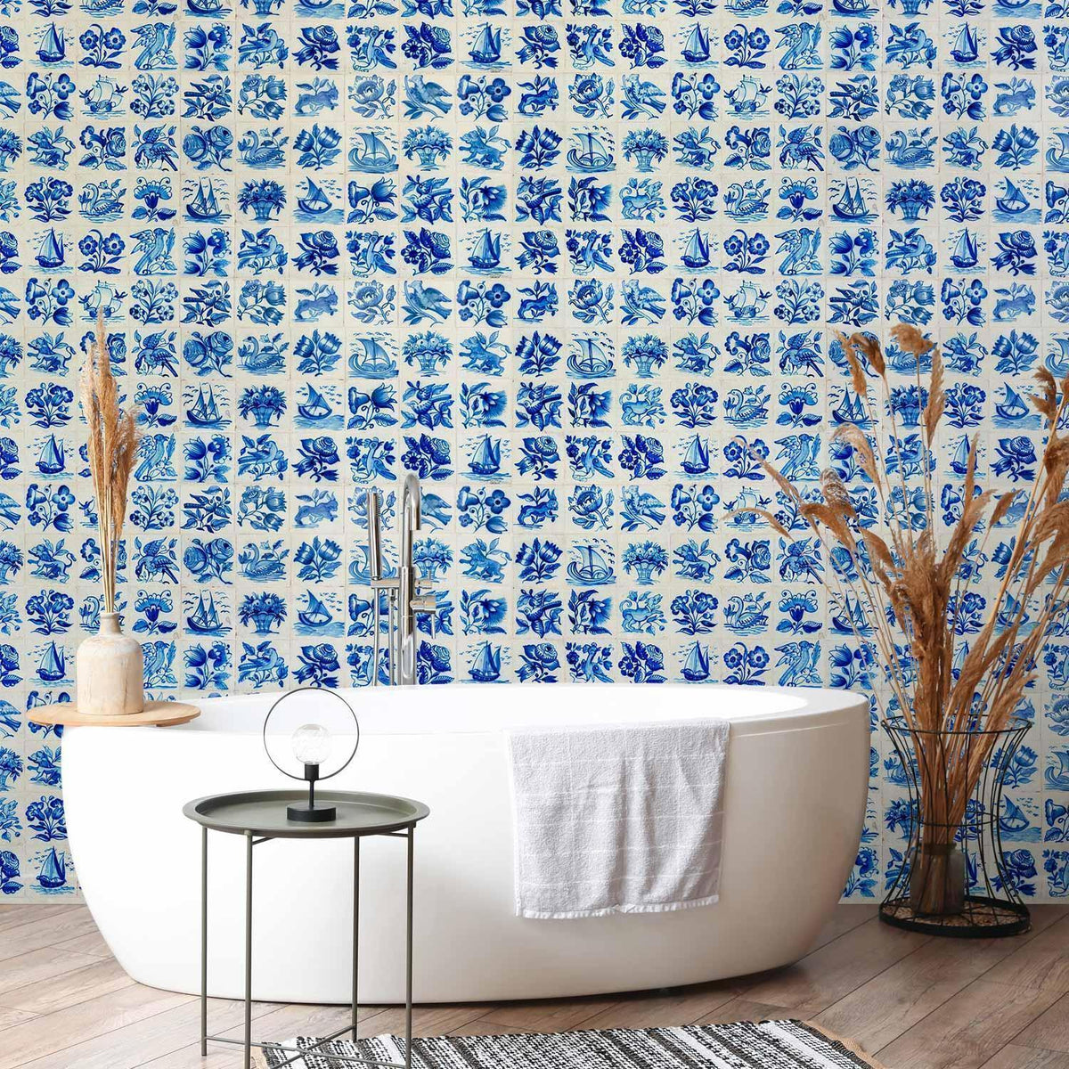 Fototapete Azulejos – Portugiesische Fliesen in Blau-Weiß