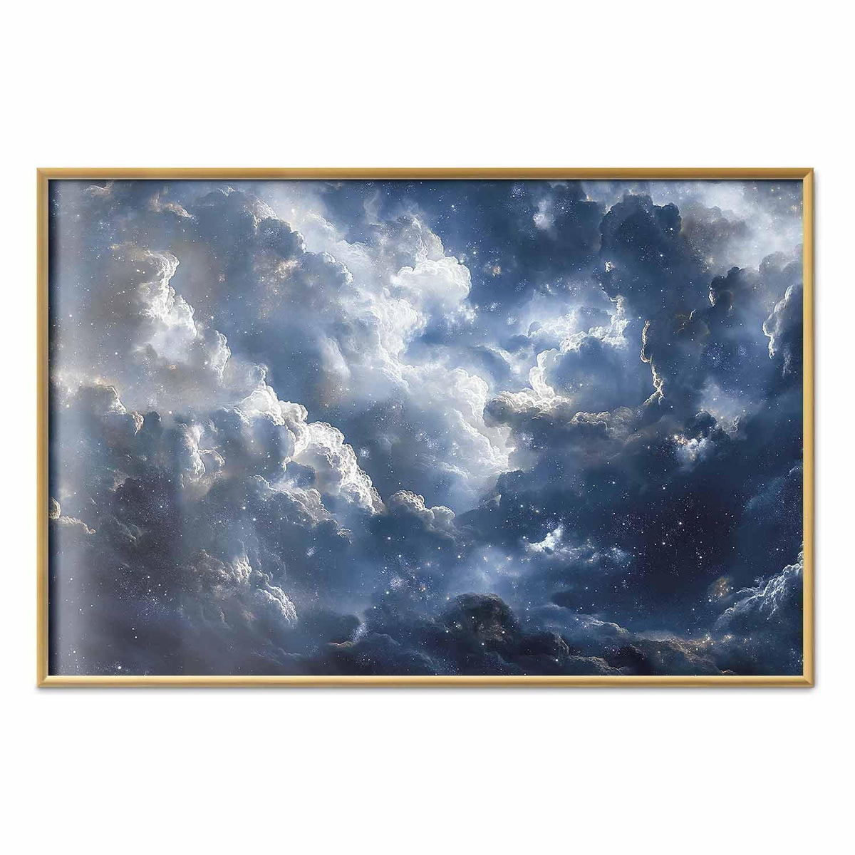 Poster - Astronomical Wonders: Clouds and Stars in Harmonious Union