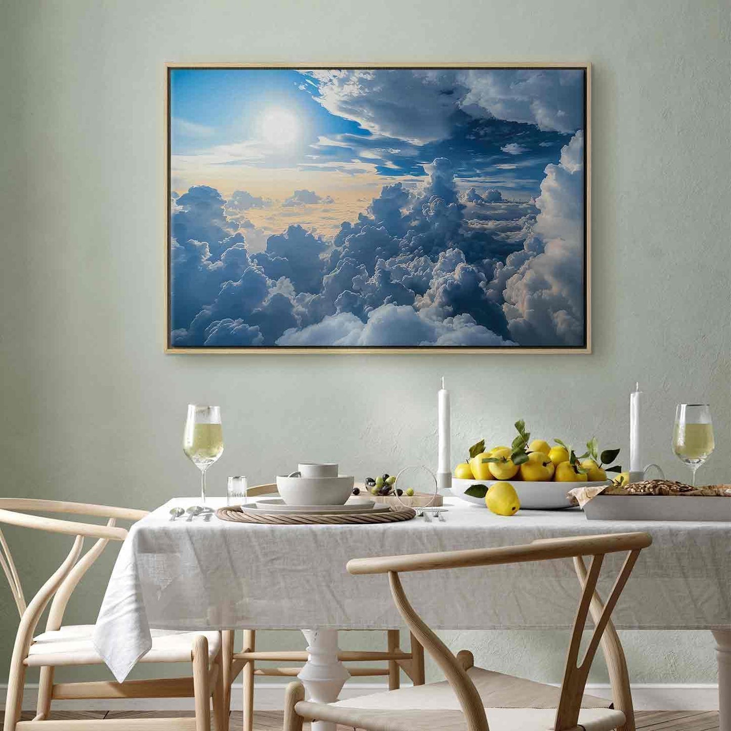 Leinwandbild - Symphony of Light: Sun and Clouds Collaborating on a Beautiful Sky Artgeist