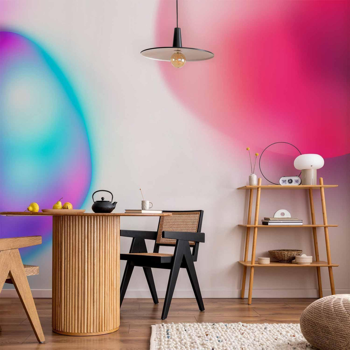 Fototapete - Abstraction - Colorful Glass Pieces - Violet-Blue and Pink