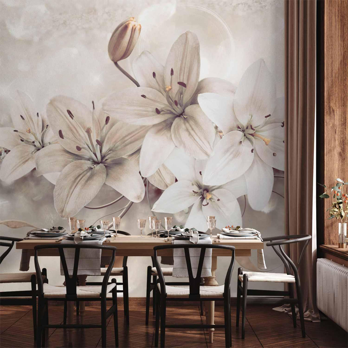 Fototapete - Diamond Lilies