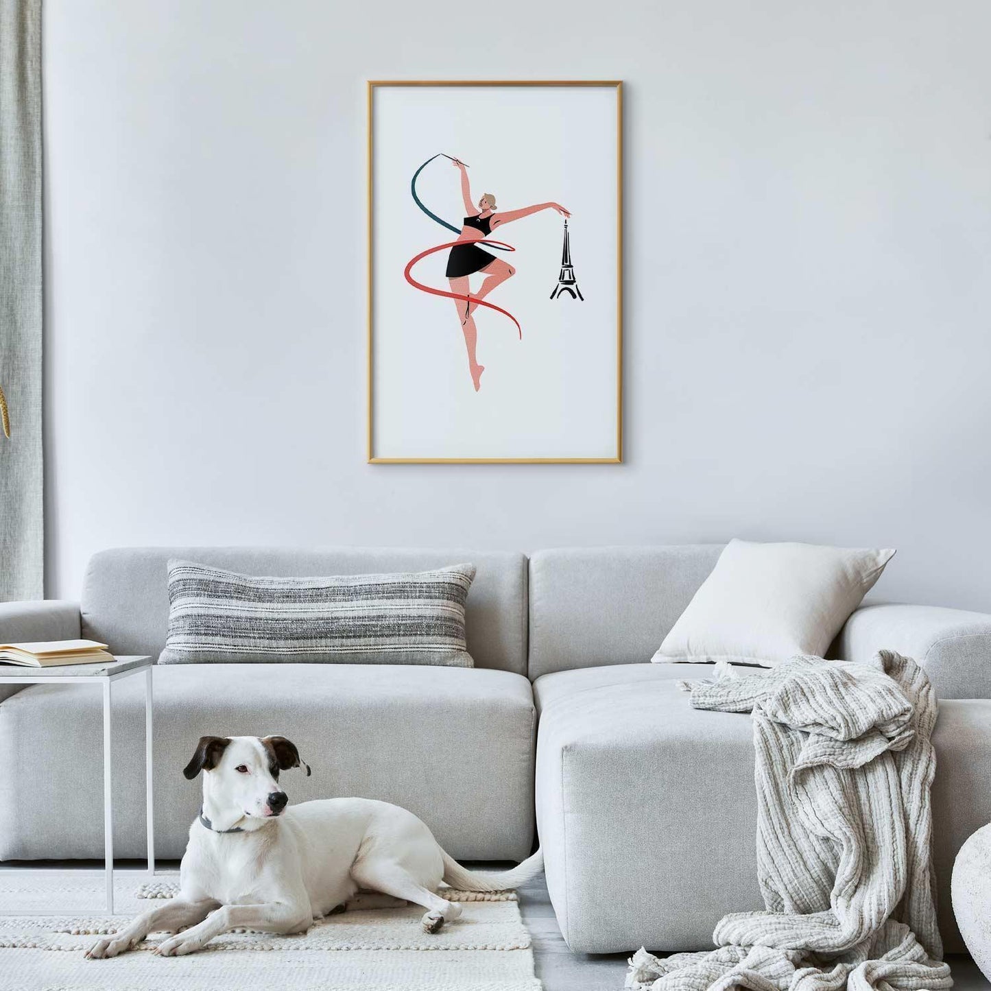 Poster - Illustration of a Woman with a Ribbon - Artistic Gymnastics Artgeist
