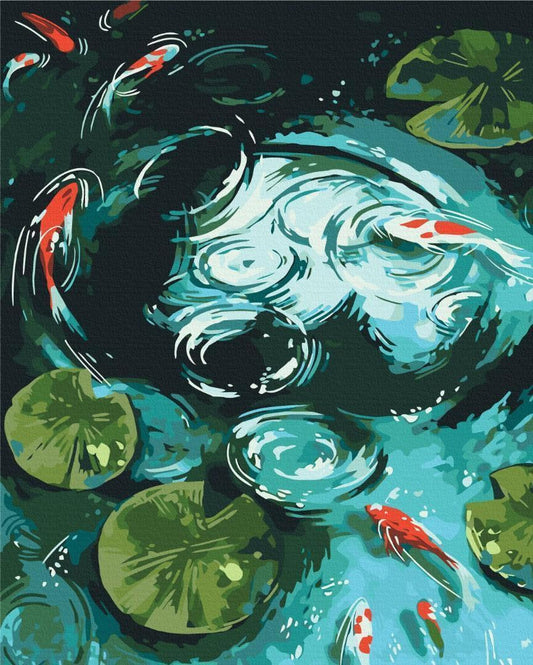 Malen nach Zahlen - Menufary and koi carp