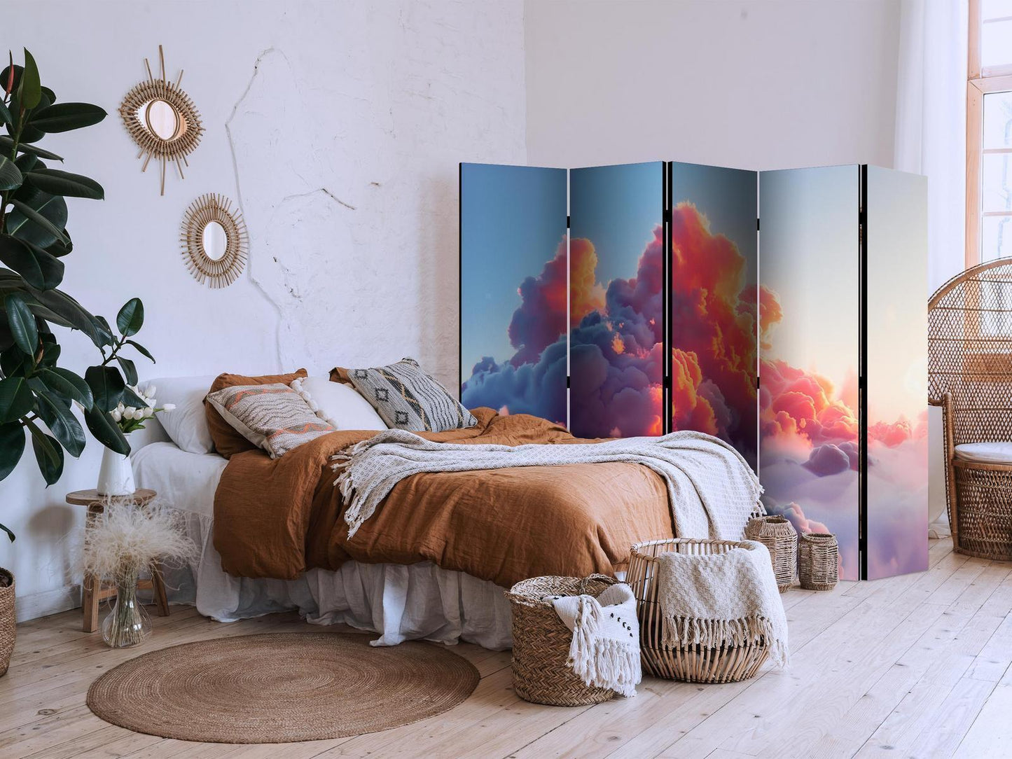 Paravent - Twilight Spectacle: Clouds in Shades of Pink and Purple Artgeist