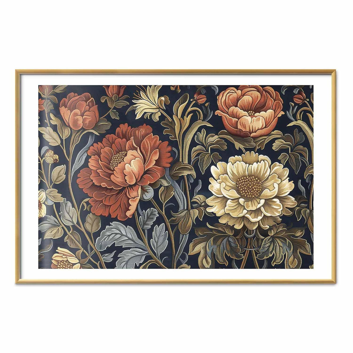 Poster - Tapestry Large Retro Flowers