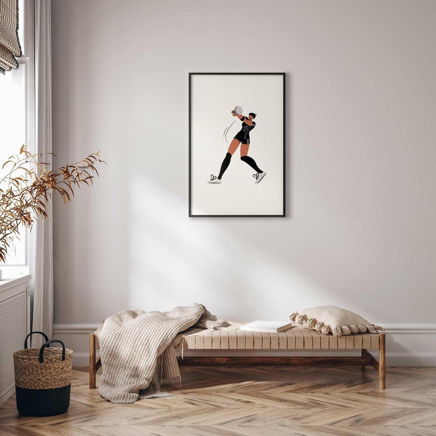 Poster - Illustration - Female Volleyball Team Player