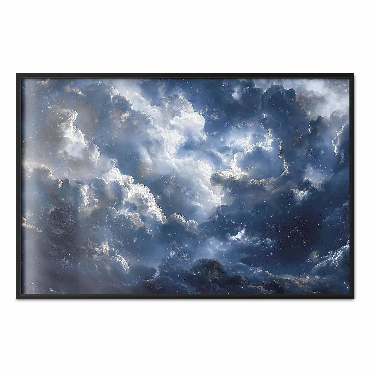 Poster - Astronomical Wonders: Clouds and Stars in Harmonious Union
