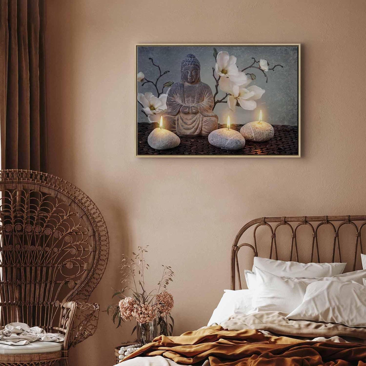 Leinwandbild - Buddha and Stones (1 Part) Wide Artgeist