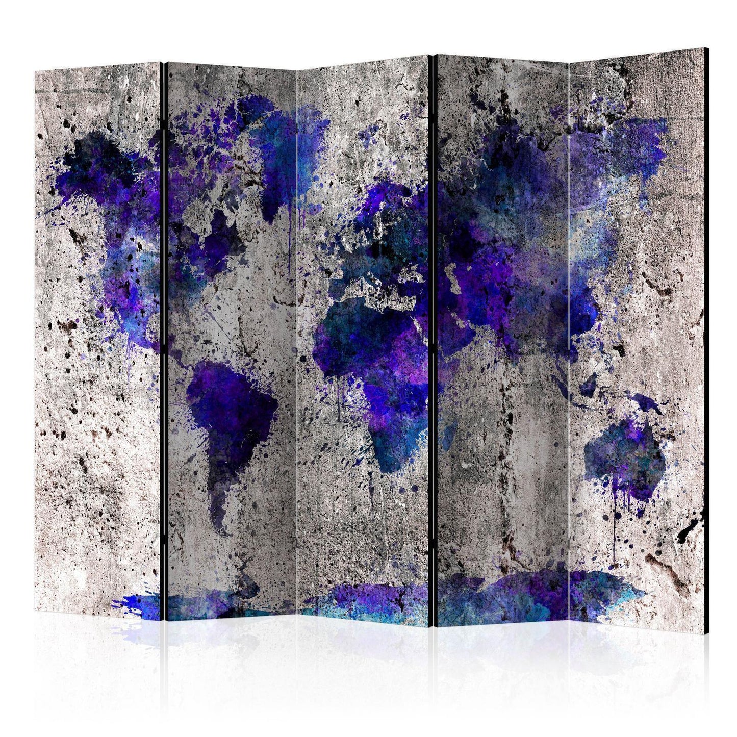 Paravent - World Map: Ink Blots II Artgeist