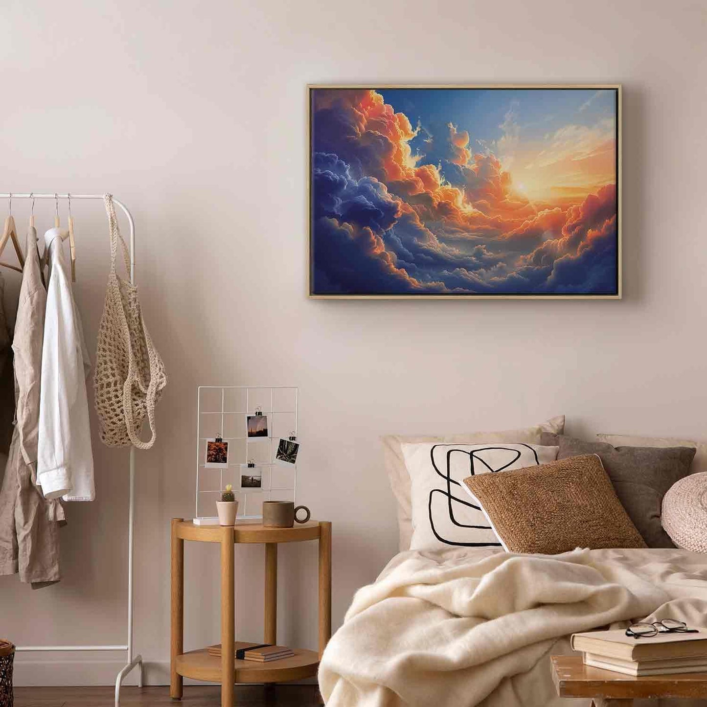 Leinwandbild - Sunset Over a Cloudy Sea: A Wonderful Symphony of Colors Artgeist