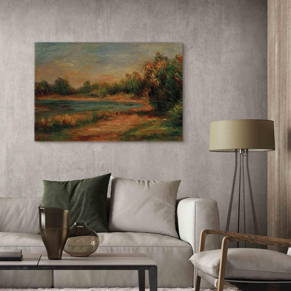 Leinwandbild - Pierre-Auguste Renoir – Paysage à Guernesey